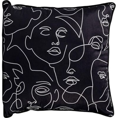 KARE+ Almohada Decorativa de Terciopelo Negro - Decoración KARE+ Almohada Decorativa de Terciopelo Negro - Decoración