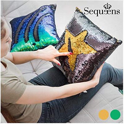 InnovaGoods Mamzelle O Sequeens Cojín con Funda de Lentejuelas mágicas, poliéster, Dorado, 40 x 17 x 40 cm InnovaGoods Mamzelle O Sequeens Cojín con Funda de Lentejuelas mágicas, poliéster, Dorado, 40 x 17 x 40 cm