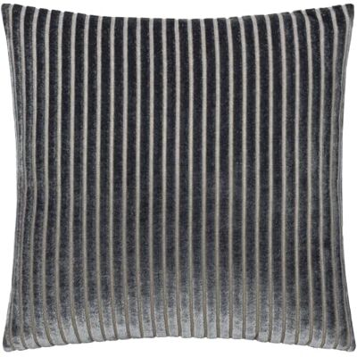 Paoletti Cojín Savoy Stripe Relleno de Plumas: Reversible, de Terciopelo Suave y Texturizado, Decorativo para sofás, Camas y sillones (Carbón, 50x50cm) Paoletti Cojín Savoy Stripe Relleno de Plumas: Reversible, de Terciopelo Suave y Texturizado, Decorativo para sofás, Camas y sillones (Carbón, 50x50cm)