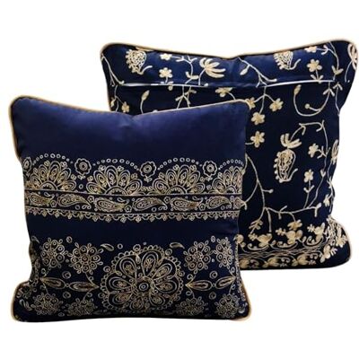 Bassetti Brenta Funda de cojín (100% algodón, Tejido Panamá, Color Azul B1, 40 x 40 cm) Bassetti Brenta Funda de cojín (100% algodón, Tejido Panamá, Color Azul B1, 40 x 40 cm)