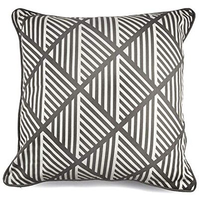Fusion Brooklyn Cojín Relleno 100% algodón 43x43cm (17x17) en Gris Fusion Brooklyn Cojín Relleno 100% algodón 43x43cm (17x17) en Gris