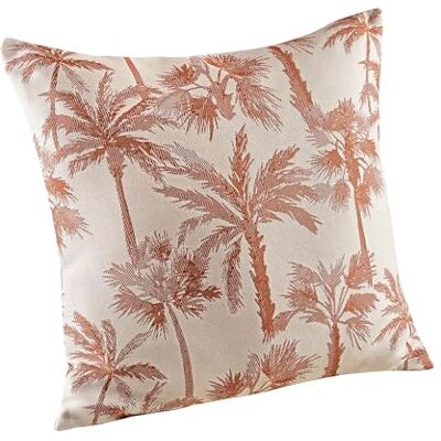 Linder Cojín Completo con diseño de Palmera de Hilos reciclados, Tejido y teñido en Francia, Estilo Vegetal, Naranja Siena, Acabado con Cremallera, 67% poliéster, 31% algodón, 2% Otras Fibras Linder Cojín Completo con diseño de Palmera de Hilos reciclados, Tejido y teñido en Francia, Estilo Vegetal, Naranja Siena, Acabado con Cremallera, 67% poliéster, 31% algodón, 2% Otras Fibras