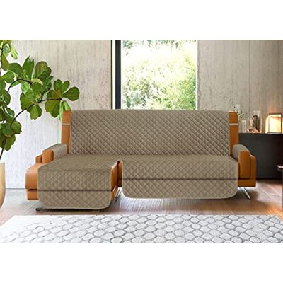 BIANCHERIAWEB Funda para sofá con Chaise Longue Chaise Longue Antimanchas, Antideslizante, Acolchada, con Rayas imperiales BIANCHERIAWEB Funda para sofá con Chaise Longue Chaise Longue Antimanchas, Antideslizante, Acolchada, con Rayas imperiales