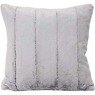 Paoletti Empress Funda de Cojín de Piel Sintética - Gris - Talla Única Paoletti Empress Funda de Cojín de Piel Sintética - Gris - Talla Única