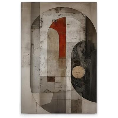 A.S. Création WTD Lienzo decorativo (80 x 120 cm), diseño de formas abstractas, color beige y negro A.S. Création WTD Lienzo decorativo (80 x 120 cm), diseño de formas abstractas, color beige y negro