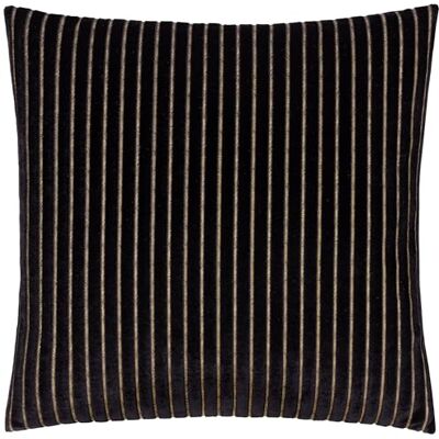 Paoletti Funda de cojín Savoy Stripe: cojín Decorativo Reversible de Terciopelo Suave y Texturizado para sofás, Camas y sillones (Negro 50x50cm) Paoletti Funda de cojín Savoy Stripe: cojín Decorativo Reversible de Terciopelo Suave y Texturizado para sofás, Camas y sillones (Negro 50x50cm)