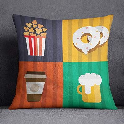 Questo Casa Funda de cojín Decorativa, Funda de cojín, decoración del hogar, para sofá, cafetería, tamaño: 45 x 45 cm, diseñada y Fabricada en Türkiye Questo Casa Funda de cojín Decorativa, Funda de cojín, decoración del hogar, para sofá, cafetería, tamaño: 45 x 45 cm, diseñada y Fabricada en Türkiye