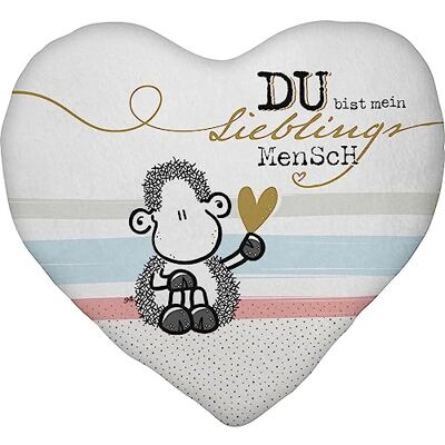 Sheepworld Cojín de Peluche con Forma de corazón, 30 cm x 25 cm, Multicolor, 100% poliéster, Regalo para el Amor, San Valentín Sheepworld Cojín de Peluche con Forma de corazón, 30 cm x 25 cm, Multicolor, 100% poliéster, Regalo para el Amor, San Valentín