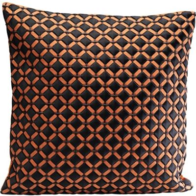 Kare Cojín de diseño Mina, Naranja/Negro, Funda extraíble con Cierre de Cremallera, con Relleno, cojín Decorativo, Accesorio para el hogar, Funda en Aspecto de Terciopelo, 45 x 45 cm (Alto x Ancho) Kare Cojín de diseño Mina, Naranja/Negro, Funda extraíble con Cierre de Cremallera, con Relleno, cojín Decorativo, Accesorio para el hogar, Funda en Aspecto de Terciopelo, 45 x 45 cm (Alto x Ancho)
