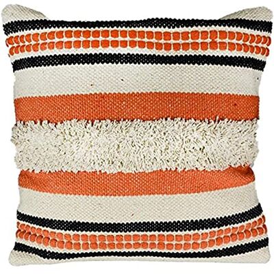 Soleil d'ocre Cojín de algodón 45x45 cm Macrame Patna Coral Soleil d'ocre Cojín de algodón 45x45 cm Macrame Patna Coral