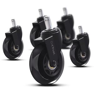GXTrust Gel Ruedas para Silla Gaming Giratoria, Set de 5 Ruedas de Repuesto Suaves y Silenciosas 360° Rotativas 11 mm, para Silla de Escritorio y Oficina, Negro GXTrust Gel Ruedas para Silla Gaming Giratoria, Set de 5 Ruedas de Repuesto Suaves y Silenciosas 360° Rotativas 11 mm, para Silla de Escritorio y Oficina, Negro