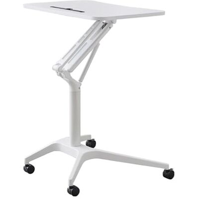 Generic Escritorio móvil multifuncional con podio, escritorio for computadora portátil de pie, estación de trabajo con ruedas y altura ajustable, atril portátil for trabajar sentado o de pie(White) Generic Escritorio móvil multifuncional con podio, escritorio for computadora portátil de pie, estación de trabajo con ruedas y altura ajustable, atril portátil for trabajar sentado o de pie(White)