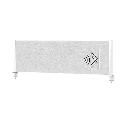 MAUL Mampara de mesa connecto acústica gris claro con marco blanco MAUL Mampara de mesa connecto acústica gris claro con marco blanco