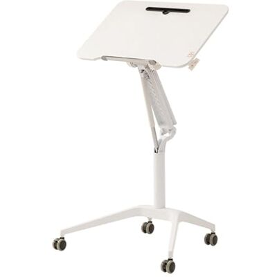 Generic Podio de pie, atril portátil con ruedas, podios for conferencias de negocios o salas de conferencias, escritorio de pie móvil for sala de estar, dormitorio, oficina.(White) Generic Podio de pie, atril portátil con ruedas, podios for conferencias de negocios o salas de conferencias, escritorio de pie móvil for sala de estar, dormitorio, oficina.(White)