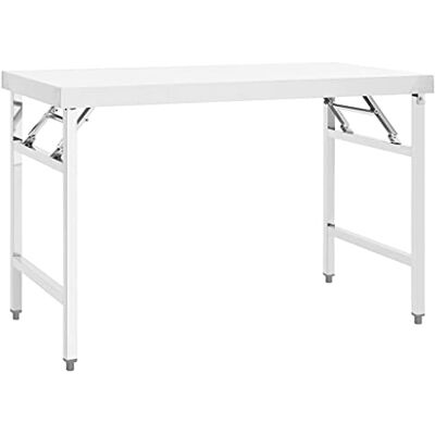 vidaXL Mesa de Trabajo Plegable de Cocina Banco Comida Hostelería Restaurantes Comedores Reuniones Familiares Colegios Acero Inoxidable 120x60x80 cm vidaXL Mesa de Trabajo Plegable de Cocina Banco Comida Hostelería Restaurantes Comedores Reuniones Familiares Colegios Acero Inoxidable 120x60x80 cm