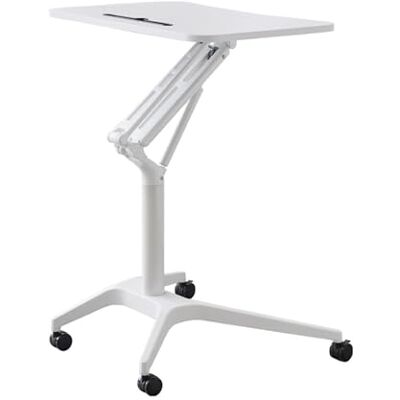 Generic Mesa de conferencias móvil, escritorio/soporte de presentación móvil de altura ajustable; las estaciones de trabajo móviles son de altura ajustable; adecuadas for oficinas, escuelas(White) Generic Mesa de conferencias móvil, escritorio/soporte de presentación móvil de altura ajustable; las estaciones de trabajo móviles son de altura ajustable; adecuadas for oficinas, escuelas(White)