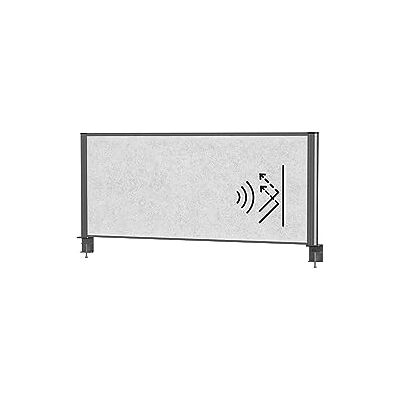 MAUL Mampara acústica connecto gris claro y antracita para escritorio MAUL Mampara acústica connecto gris claro y antracita para escritorio