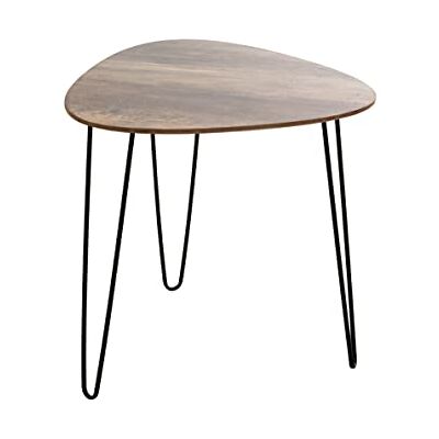 HAKU Möbel Mesa Auxiliar de Roble Negro, MDF, Metal – Dimensiones: 48 x 48 x 48 cm. Estilo: Moderno HAKU Möbel Mesa Auxiliar de Roble Negro, MDF, Metal – Dimensiones: 48 x 48 x 48 cm. Estilo: Moderno