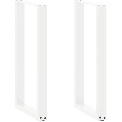 vidaXL Patas para consola en forma de U (2 unidades), color blanco, vidaXL Patas para consola en forma de U (2 unidades), color blanco,