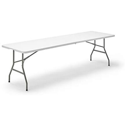 KG KITGARDEN Mesa Plegable Portátil Multifuncional, 240x74x74cm, Blanco KG KITGARDEN Mesa Plegable Portátil Multifuncional, 240x74x74cm, Blanco