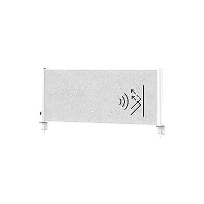MAUL Mampara Escritorio connecto Uplight Gris Claro y Blanca LED MAUL Mampara Escritorio connecto Uplight Gris Claro y Blanca LED