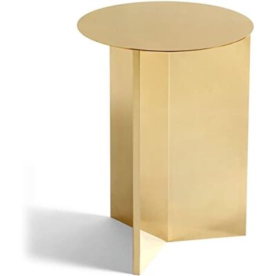 HAY Slit Table Round High Mesa Auxiliar (Acero y latón, 35 cm) HAY Slit Table Round High Mesa Auxiliar (Acero y latón, 35 cm)