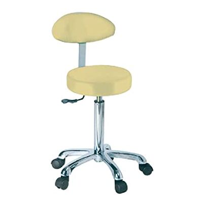 GIMA Taburete con respaldo, beige claro, 45246 GIMA Taburete con respaldo, beige claro, 45246