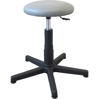 GIMA Taburete con asiento acolchado y patas, 48-67 cm de altura ajustable, gris GIMA Taburete con asiento acolchado y patas, 48-67 cm de altura ajustable, gris