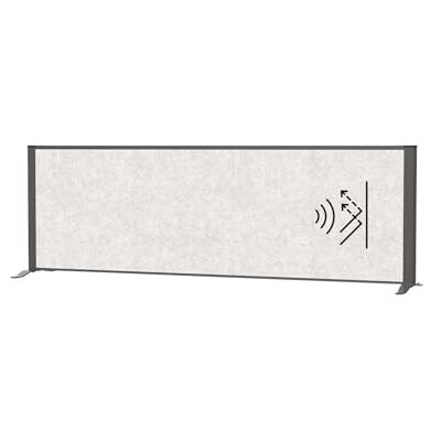 MAUL connecto Separador acústico de Mesa (160 x 50 cm, para Escritorio, aparador, Separador de Habitaciones con pies, Fieltro acústico (4000 g/m²) como protección Visual y Aislamiento acústico MAUL connecto Separador acústico de Mesa (160 x 50 cm, para Escritorio, aparador, Separador de Habitaciones con pies, Fieltro acústico (4000 g/m²) como protección Visual y Aislamiento acústico