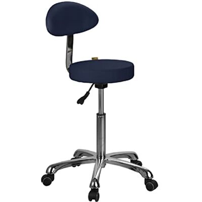 GIMA Taburete Con Respaldo Azul Oscuro GIMA Taburete Con Respaldo Azul Oscuro