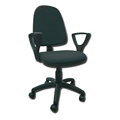 GIMA silla diseño, con reposabrazos, piel sintética NEGRO FP 065, resistente al fuego, 1 pieza GIMA silla diseño, con reposabrazos, piel sintética NEGRO FP 065, resistente al fuego, 1 pieza