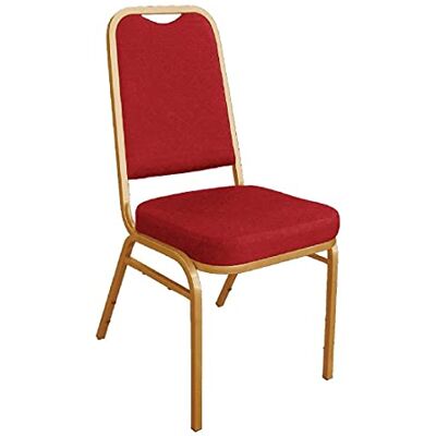 Bolero silla de banquetes, cuadriculado, parte trasera, rojo (Pack de 4) Bolero silla de banquetes, cuadriculado, parte trasera, rojo (Pack de 4)