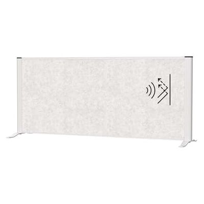 MAUL connecto Separador acústico de Mesa (120 x 50 cm, para Escritorio, aparador, Separador de Habitaciones con pies, Fieltro acústico (4000 g/m²) como protección Visual y Aislamiento acústico MAUL connecto Separador acústico de Mesa (120 x 50 cm, para Escritorio, aparador, Separador de Habitaciones con pies, Fieltro acústico (4000 g/m²) como protección Visual y Aislamiento acústico