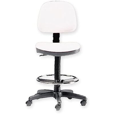 GIMA taburete Vercelli con respaldo y Anillo, BLANCO GIMA taburete Vercelli con respaldo y Anillo, BLANCO
