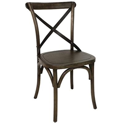 Bolero 2 x silla de comedor de madera con Metal cruz respaldo 470 mm restaurantes Cafe Bolero 2 x silla de comedor de madera con Metal cruz respaldo 470 mm restaurantes Cafe