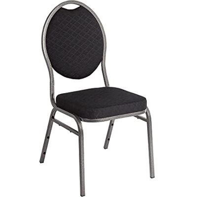 Bolero Acero Banqueting Silla, Ovalada Espalda con Plain Gamuza, Negro (Pack de 4) Bolero Acero Banqueting Silla, Ovalada Espalda con Plain Gamuza, Negro (Pack de 4)