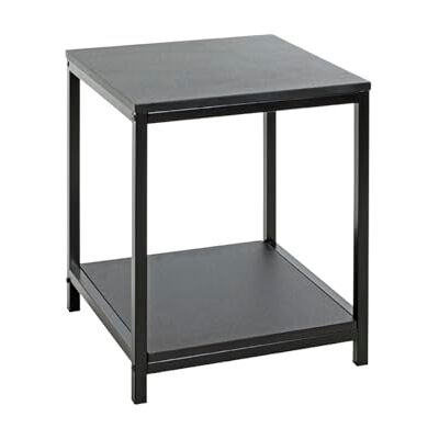 HAKU Mesa Auxiliar Negro, MDF, Metal Dim.: AN 40 x AL 50 x P 40 cm, Estilo: Moderno HAKU Mesa Auxiliar Negro, MDF, Metal Dim.: AN 40 x AL 50 x P 40 cm, Estilo: Moderno