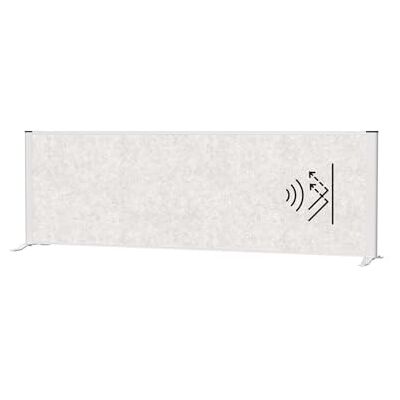 MAUL connecto Separador acústico de Mesa (160 x 50 cm, para Escritorio, aparador, Separador de Habitaciones con pies, Fieltro acústico (4000 g/m²) como protección Visual y Aislamiento acústico MAUL connecto Separador acústico de Mesa (160 x 50 cm, para Escritorio, aparador, Separador de Habitaciones con pies, Fieltro acústico (4000 g/m²) como protección Visual y Aislamiento acústico