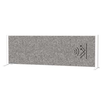 MAUL connecto Separador acústico de Mesa (160 x 50 cm, para Escritorio, aparador, Separador de Habitaciones con pies, Fieltro acústico (4000 g/m²) como protección Visual y Aislamiento acústico MAUL connecto Separador acústico de Mesa (160 x 50 cm, para Escritorio, aparador, Separador de Habitaciones con pies, Fieltro acústico (4000 g/m²) como protección Visual y Aislamiento acústico