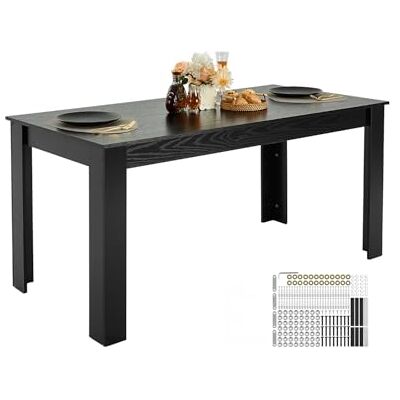 VEVOR Mesa de Comedor Rectangular 160 x 80 x 76 cm Grosor de 1,5 cm Mesa de Madera para 4-6 Personas Carga de 150 kg Mueble de Comedor Moderno para Oficina, Hogar, Cocina, Sala de Estar, Solo Mesa VEVOR Mesa de Comedor Rectangular 160 x 80 x 76 cm Grosor de 1,5 cm Mesa de Madera para 4-6 Personas Carga de 150 kg Mueble de Comedor Moderno para Oficina, Hogar, Cocina, Sala de Estar, Solo Mesa