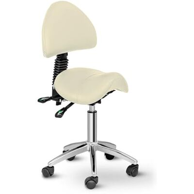 physa wellness & lifestyle Physa Taburete con Ruedas para Estética Physa Berlin Light Beige (Bastidor De Hierro Cromado, Tapicería De Piel Sintética PVC, Color Beige) physa wellness & lifestyle Physa Taburete con Ruedas para Estética Physa Berlin Light Beige (Bastidor De Hierro Cromado, Tapicería De Piel Sintética PVC, Color Beige)