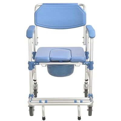 GIMA Silla de ruedas cómoda, de aleación de aluminio con superficie anodizada, azul, 43196 GIMA Silla de ruedas cómoda, de aleación de aluminio con superficie anodizada, azul, 43196
