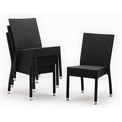 Bolero Mimbre Laterales Silla, carbón (Pack de 4) Bolero Mimbre Laterales Silla, carbón (Pack de 4)
