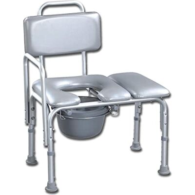 GIMA Silla de baño con asiento y respaldo acolchados, adecuada para facilitar a las personas con discapacidad el uso de los servicios sanitarios, GIMA Silla de baño con asiento y respaldo acolchados, adecuada para facilitar a las personas con discapacidad el uso de los servicios sanitarios,