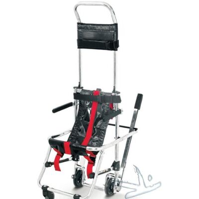 GIMA SPENCER Silla de evacuación ultracompacta, equipada con estructura de aluminio y reposapiés de rejilla tubular, GIMA SPENCER Silla de evacuación ultracompacta, equipada con estructura de aluminio y reposapiés de rejilla tubular,