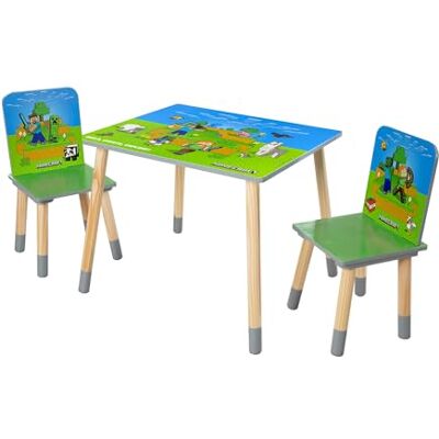 Phoenix Grupo Minecraft Conjunto de Mesa con Dos sillas Phoenix Grupo Minecraft Conjunto de Mesa con Dos sillas