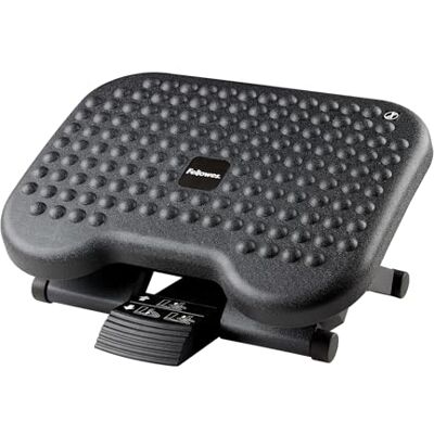 Fellowes Reposapiés Everyday Plus ergonómico con base antideslizante Reposapiés para el escritorio para oficina y hogar Negro Fellowes Reposapiés Everyday Plus ergonómico con base antideslizante Reposapiés para el escritorio para oficina y hogar Negro