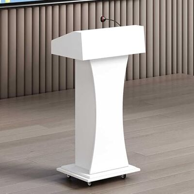 Generic Atril portátil con ruedas, podio de pie, escritorio de recepción con almacenamiento, púlpito de madera for iglesias, aulas y oficinas.(D) Generic Atril portátil con ruedas, podio de pie, escritorio de recepción con almacenamiento, púlpito de madera for iglesias, aulas y oficinas.(D)