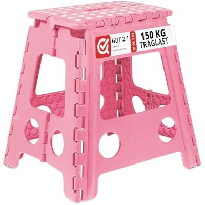 Relaxdays - Foldable step stool - Rosa - folding stool Relaxdays - Foldable step stool - Rosa - folding stool