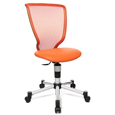 Topstar Titan Junior Silla de Escritorio para niños, giratoria, Respaldo de Malla y Funda de Tela Naranja, 40 x 44 x 98 cm Topstar Titan Junior Silla de Escritorio para niños, giratoria, Respaldo de Malla y Funda de Tela Naranja, 40 x 44 x 98 cm
